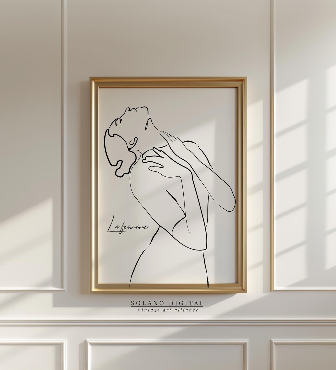 La Femme Minimalist One Line Art Poster of an Elegant Female Silhouette
