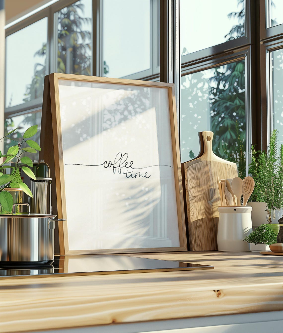 Coffee Wall Art Coffee One Line Art Modern Minimal Coffee Print Kitchen Wall Decor