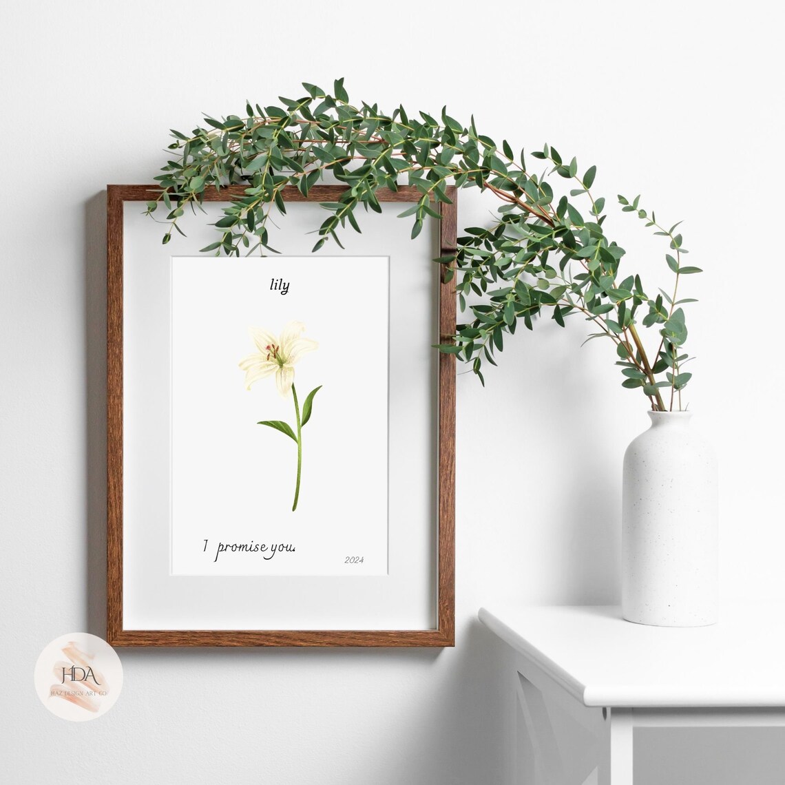 Red Rose I Adore You Botanical Vintage Floral Meaning Poster - Image 2