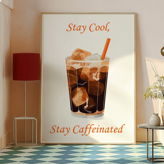 Iced Coffee Wall Art Coffee Print Italian Espresso Print Coffee Wall Art Trendy Wall Art Print Coffee Lover