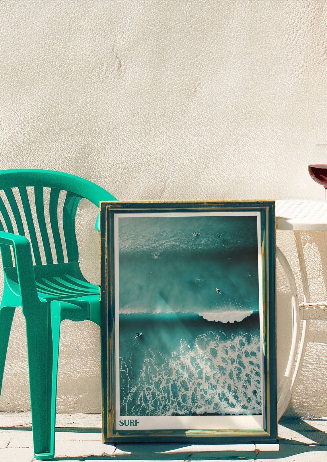 Surf Wall Art Set of 2 Prints, Blue Coastal Poster - Image 4