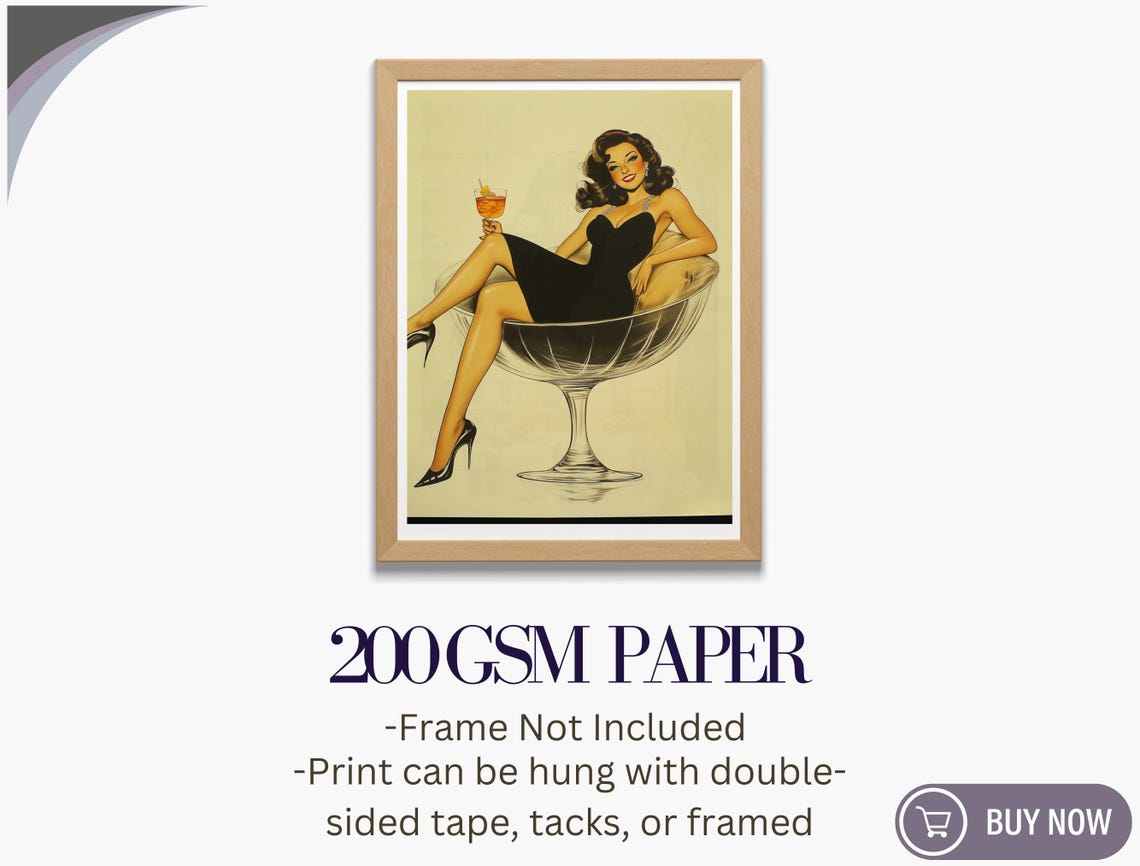 Retro Wall Art Prints Vintage Pin Up Art Home Decor Art Deco Classic Posters Great Gift For Him Her - Image 5