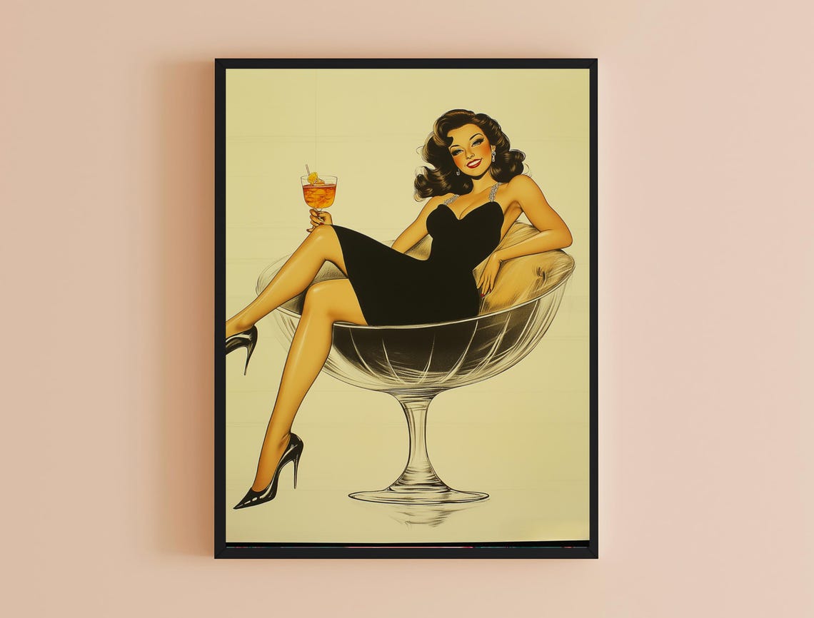 Retro Wall Art Prints Vintage Pin Up Art Home Decor Art Deco Classic Posters Great Gift For Him Her - Image 4