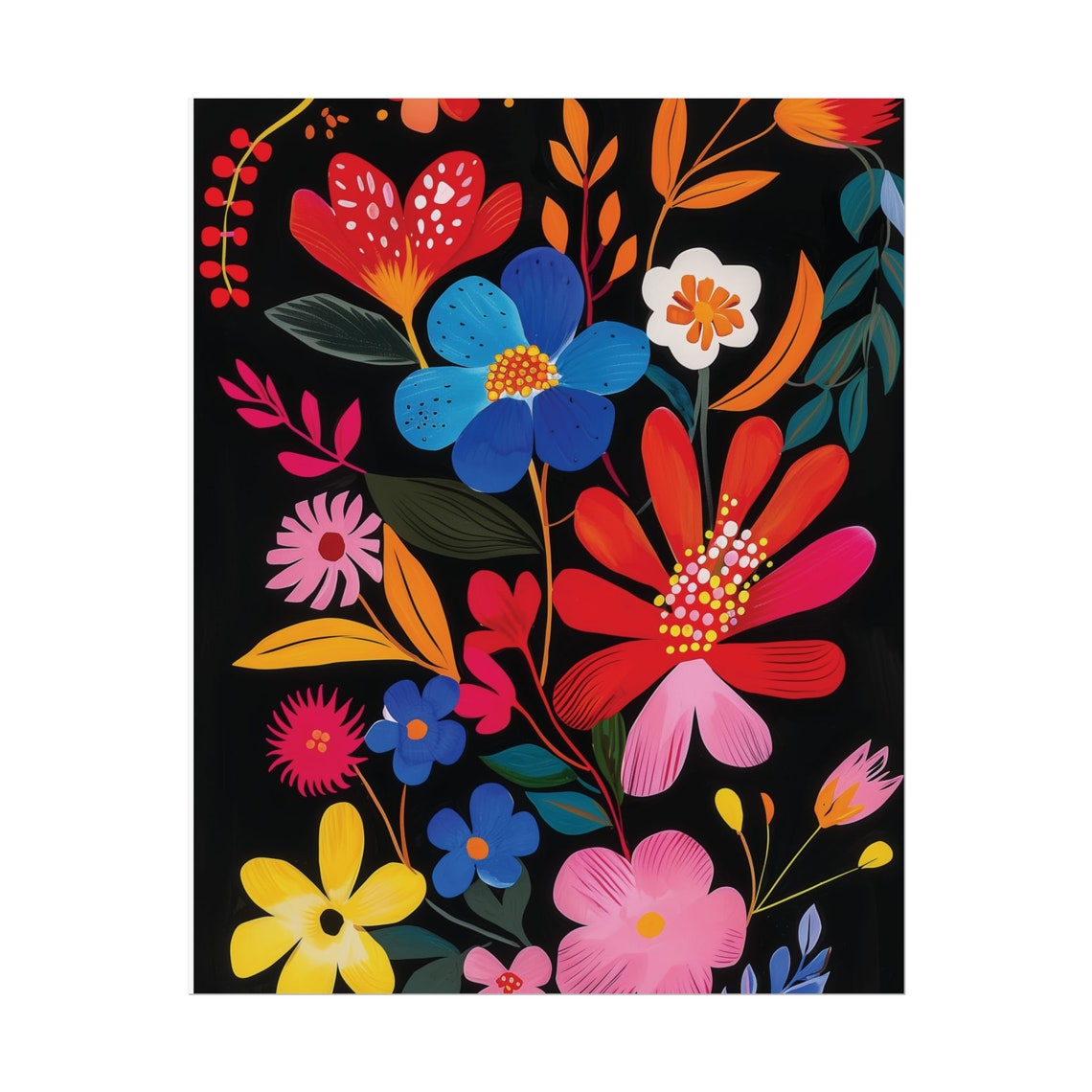 Dopamine Art Dcor Floral Wall Art Maximalist Prints For Living Room Home Office Bold Wall Art Decor - Image 2