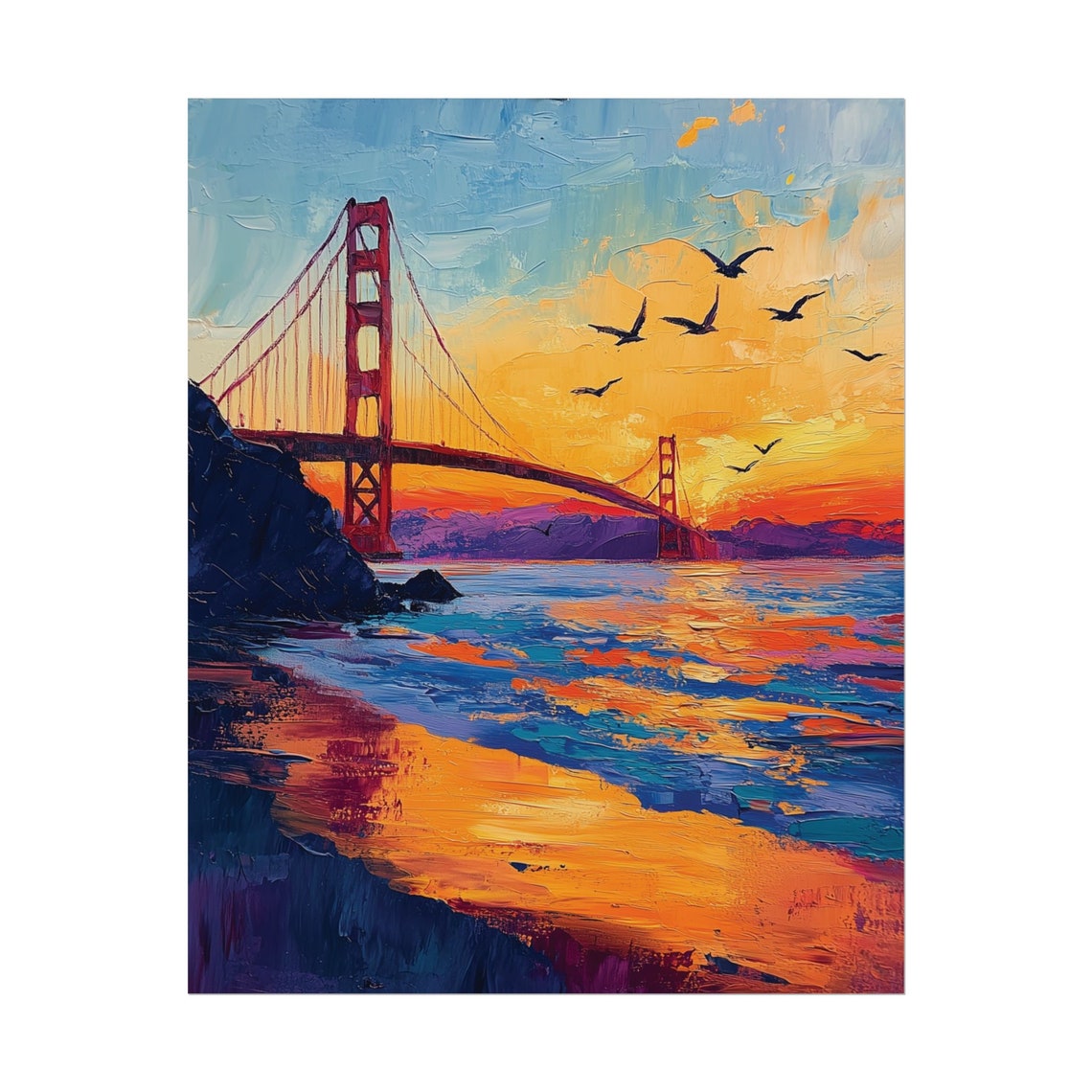 Beach Wall Decor Coastal Wave Art Print Bold Maximalist Dcor For Living Room Home Office Ocean Inspired Wall Art - Image 2