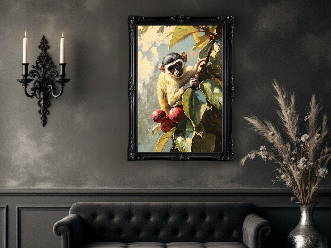 Adorable Monkey Painting, Cute Nursery Decor - Image 3