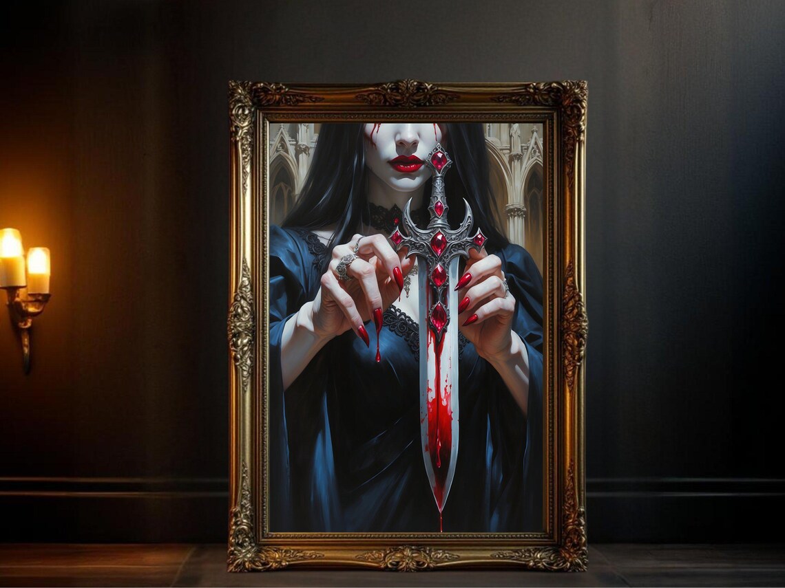 Gothic Vampire, Dark Fantasy Horror Artwork