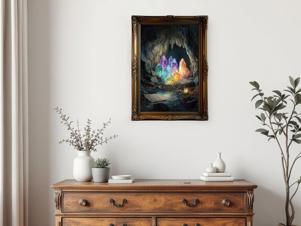 Mystical Crystal Cave - Gemstone Fantasy Landscape - Image 3