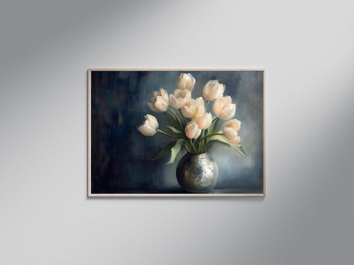 Elegant Tulip Modern Botanical Art Print
