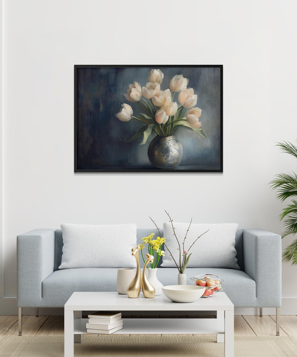 Elegant Tulip Modern Botanical Art Print - Image 3