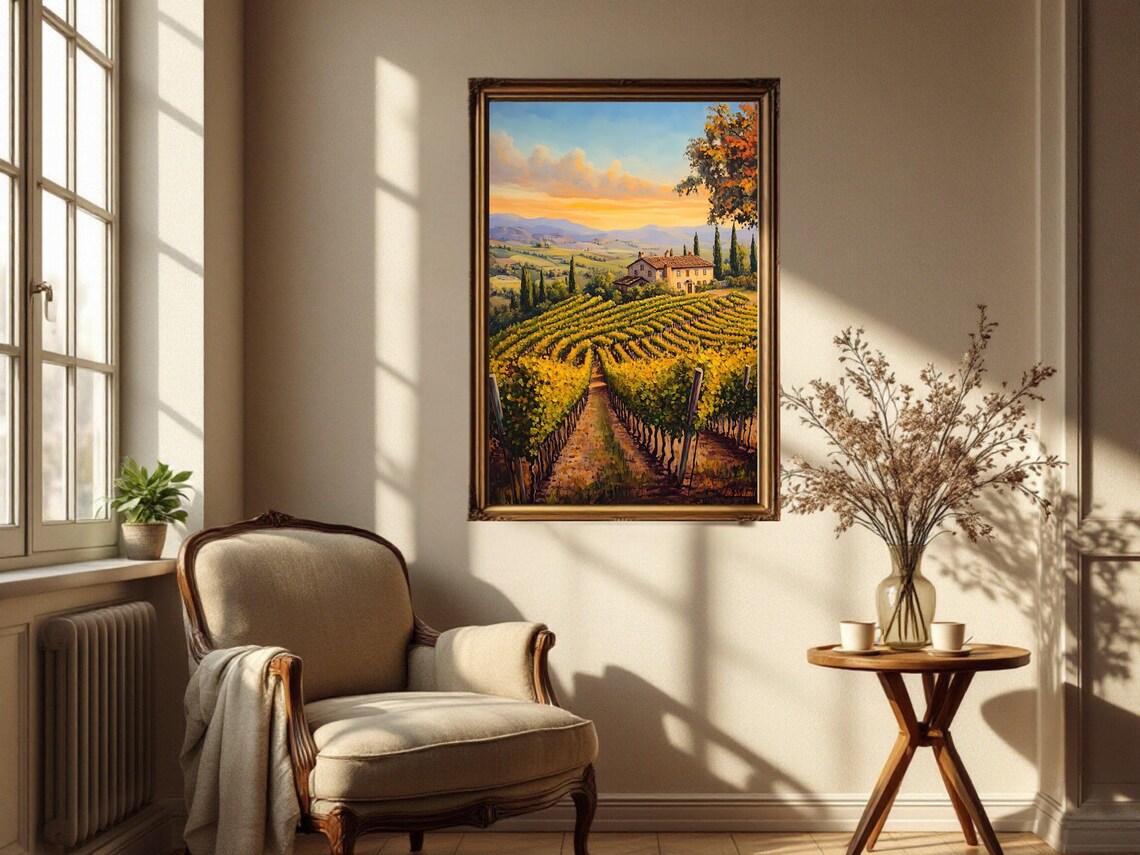 Tuscany Landscape Art Print, Italian Countryside - Image 3