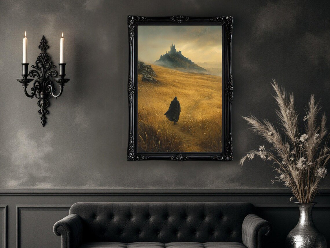 Castle On Hill, Fantasy Landscape Art Print - Image 2