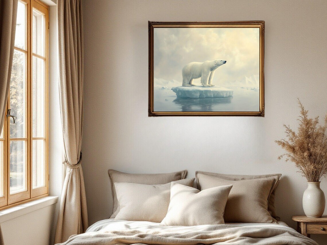 Polar Bear Art Print, Arctic Animal Photography - Image 2