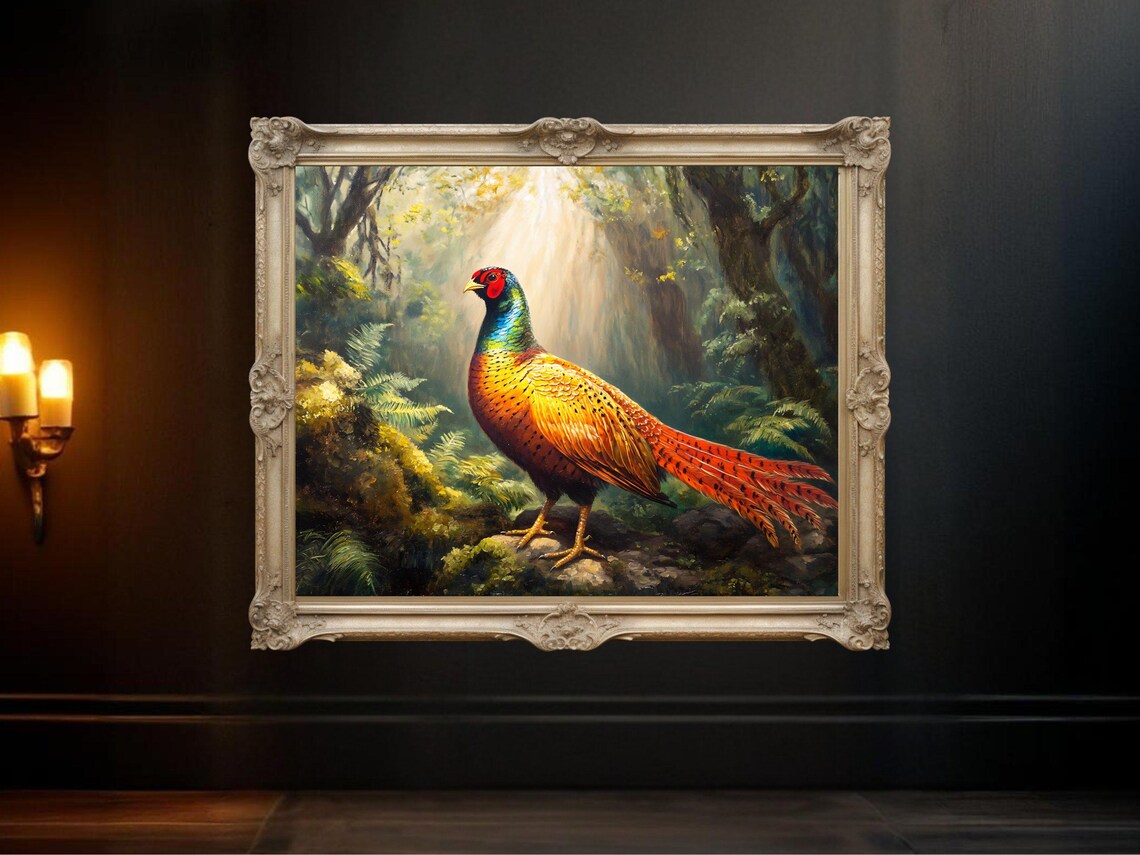 Colorful Pheasant - Traditional Travel Poster
