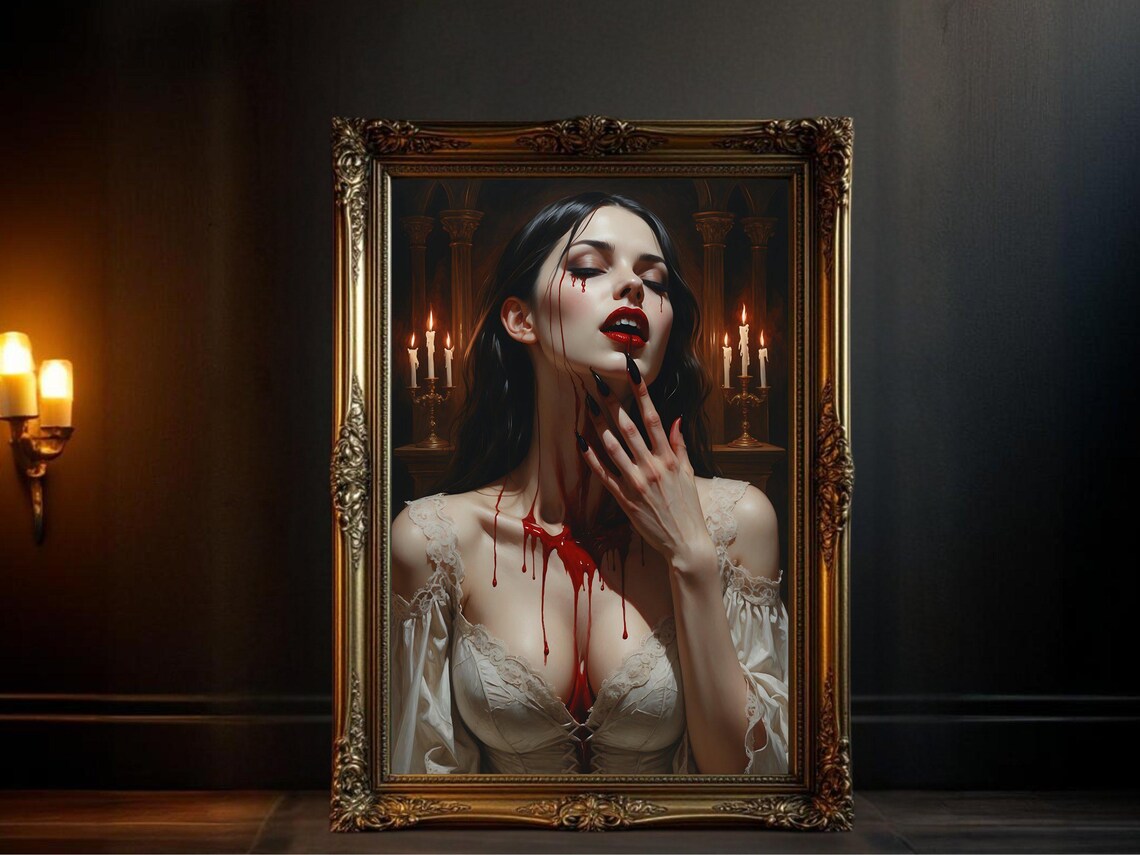 Vampire Woman Gothic Dark Fantasy Art Print