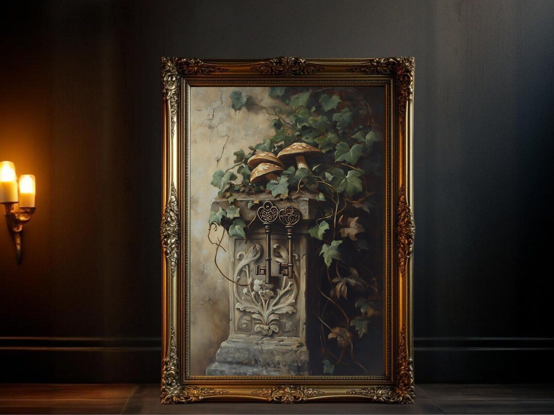 Vintage Botanical Artwork, Antique Style Accent
