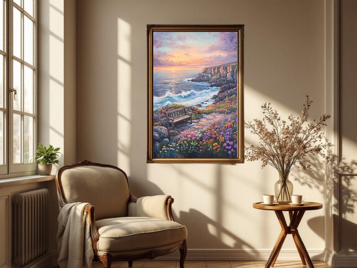 Coastal Sunset Beach Seascape, Nature Landscape - Image 3