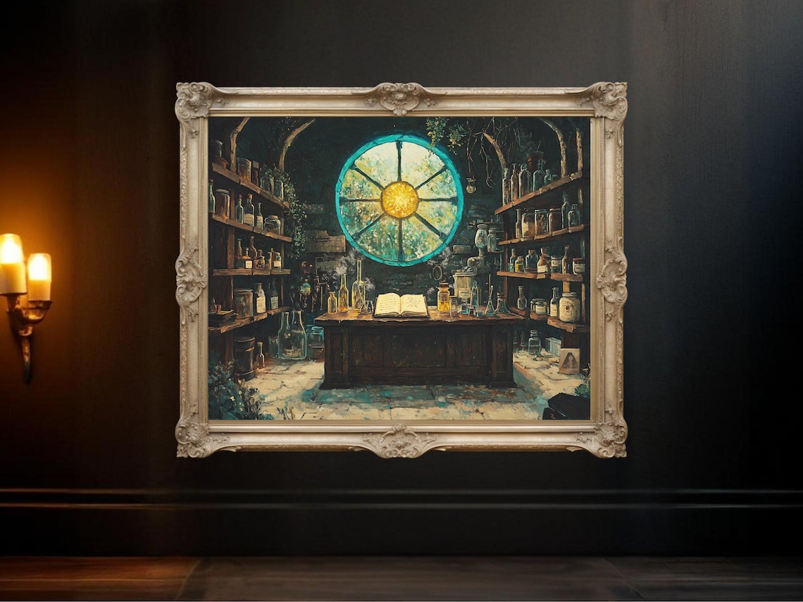 Magical Apothecary Art Print, Witchcraft Decor