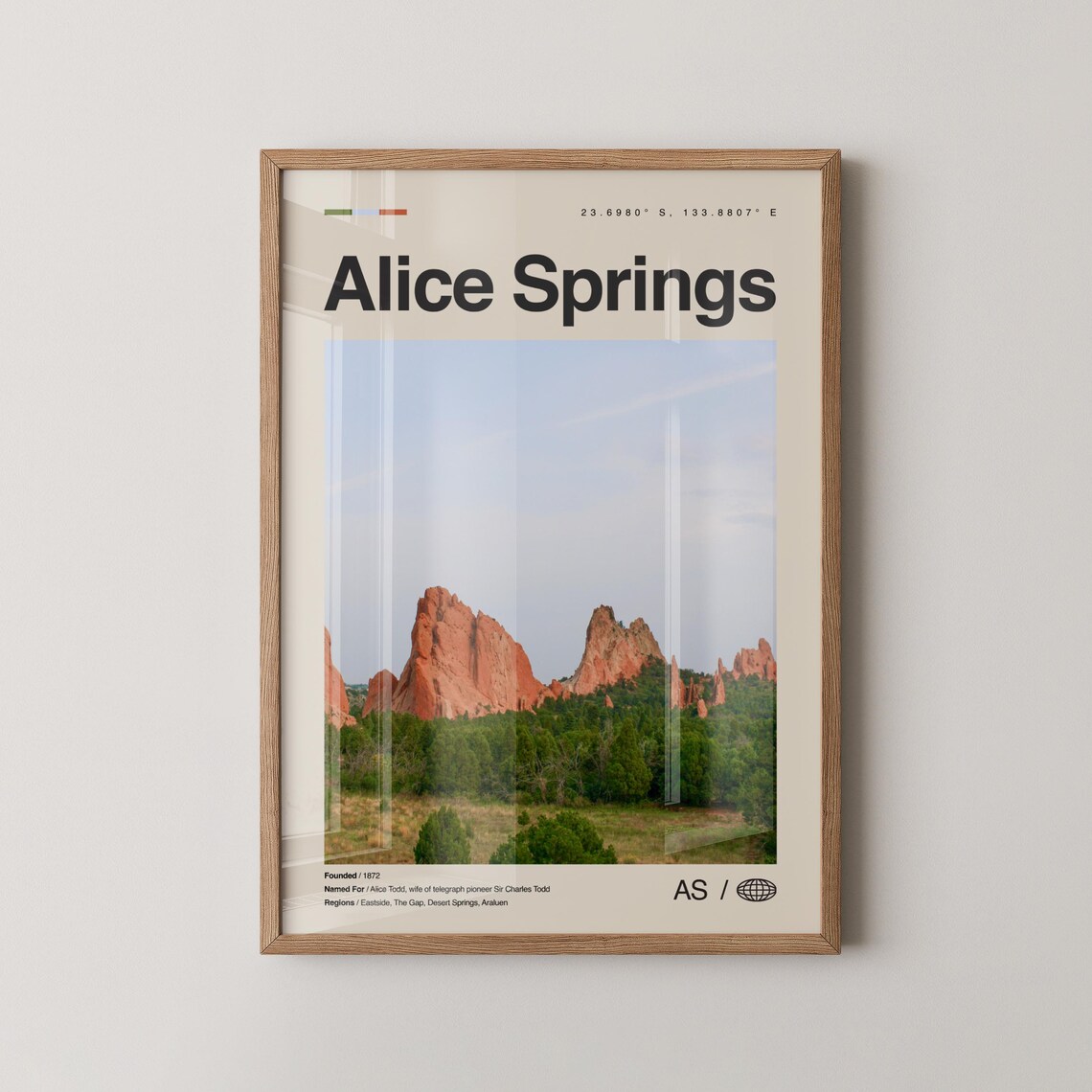 Alice Springs Red Rock Outback Photo Travel Poster Australia