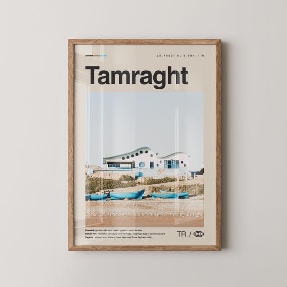 Tamraght Print Wall Art Poster Photo Dcor Map Morocco