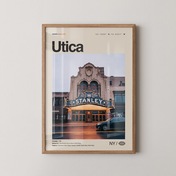 Utica New York Stanley Theatre Historic Landmark Travel Poster