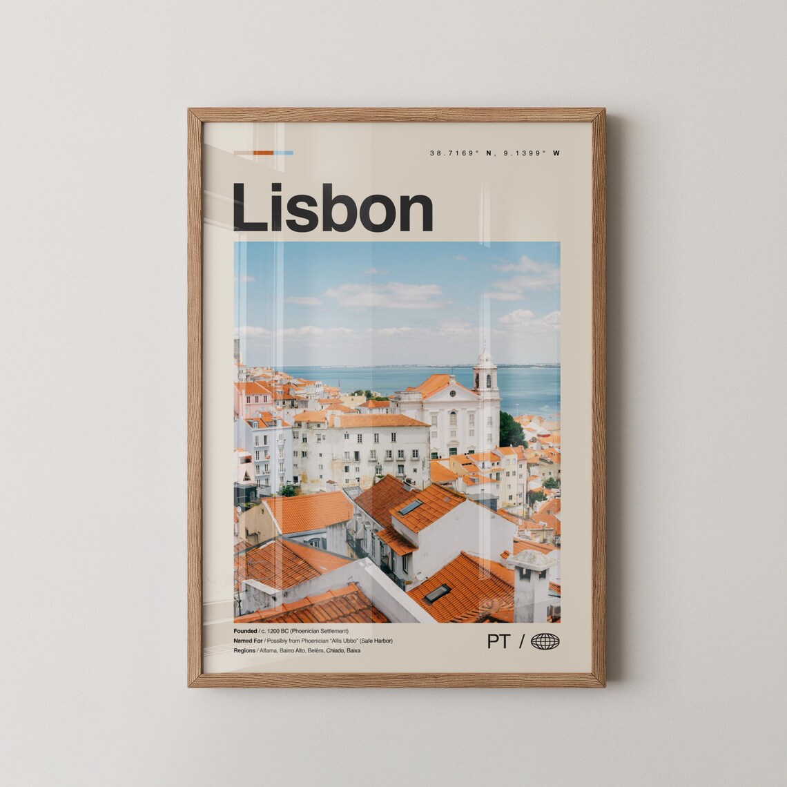 Lisbon Print No 2, Portugal Travel Poster