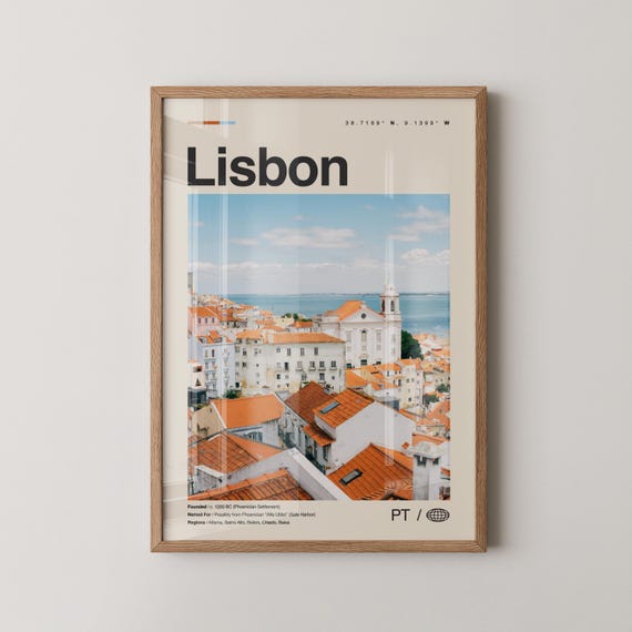 Lisbon Print No 2, Portugal Travel Poster