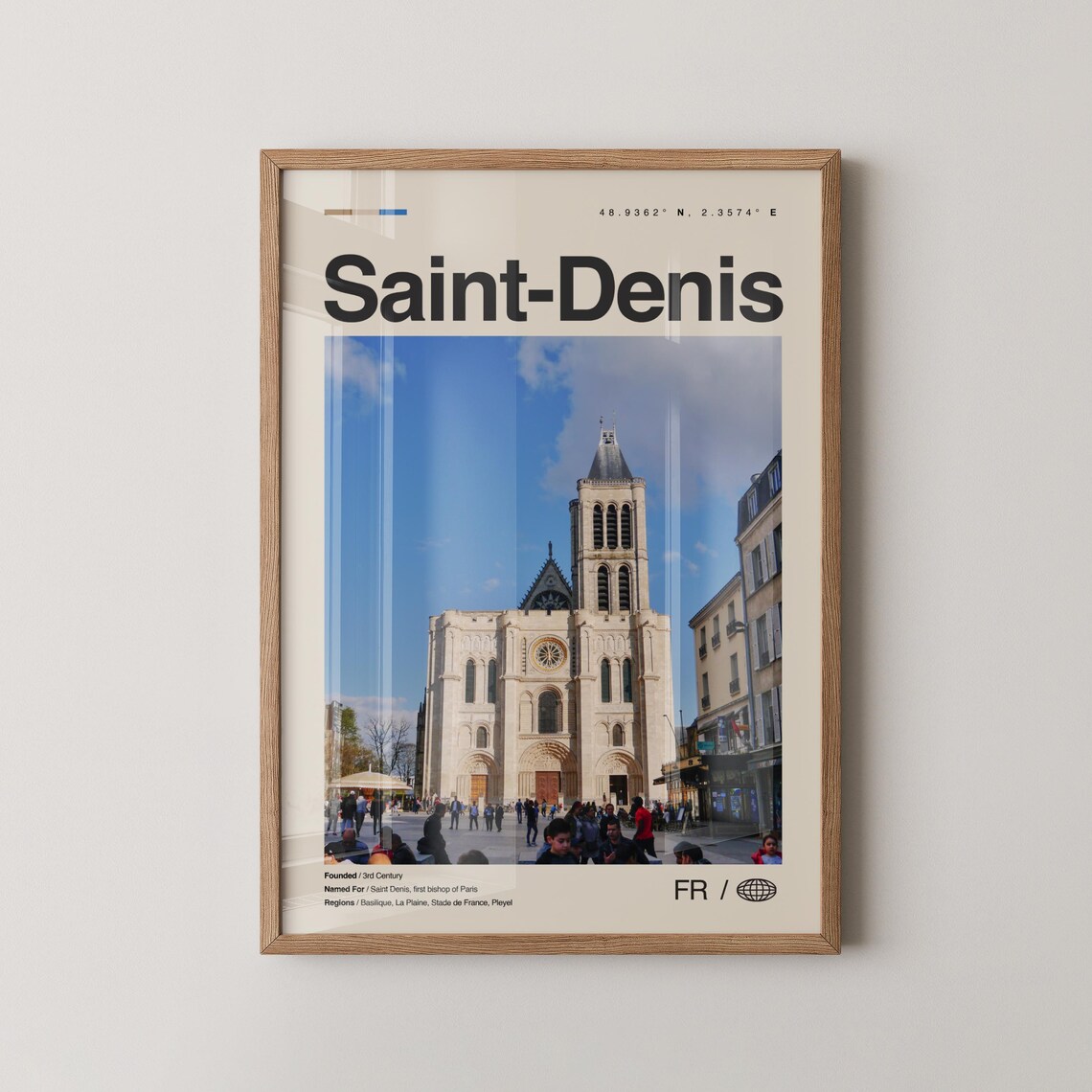 Saint Denis Travel Poster, France Wall Art