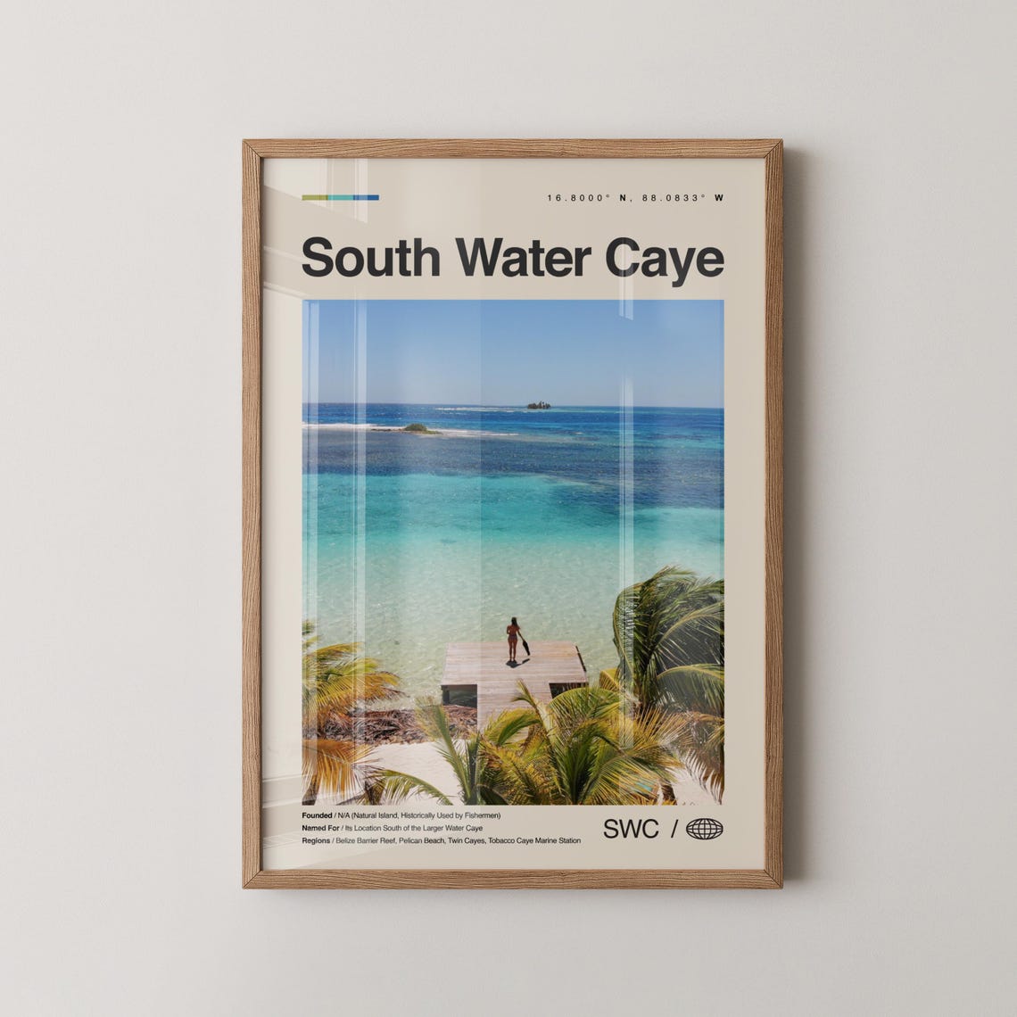 South Water Caye Print Wall Art Poster Photo Dcor Belize