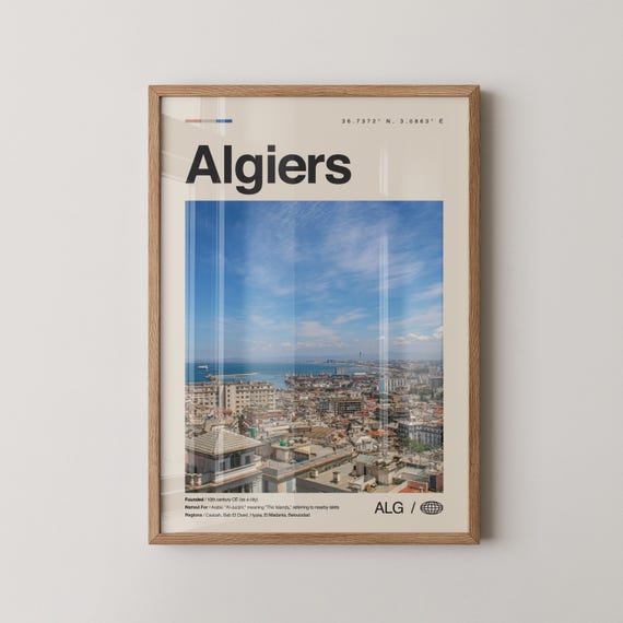 Algiers Print Wall Art Poster Photo Decor Algeria Africa