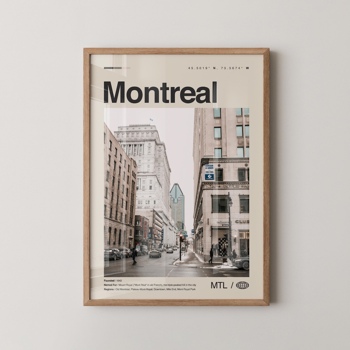 Montreal Print No. 1 Travel Poster, Canada