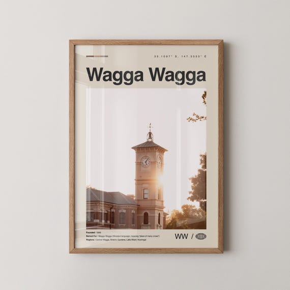 Wagga Print Wall Art Poster Photo Dcor Australia