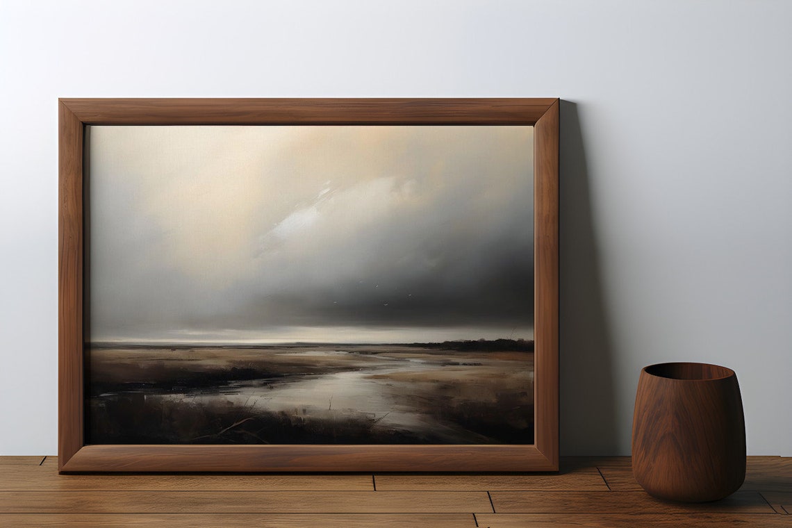Moody Marshland Antique Print - Image 2