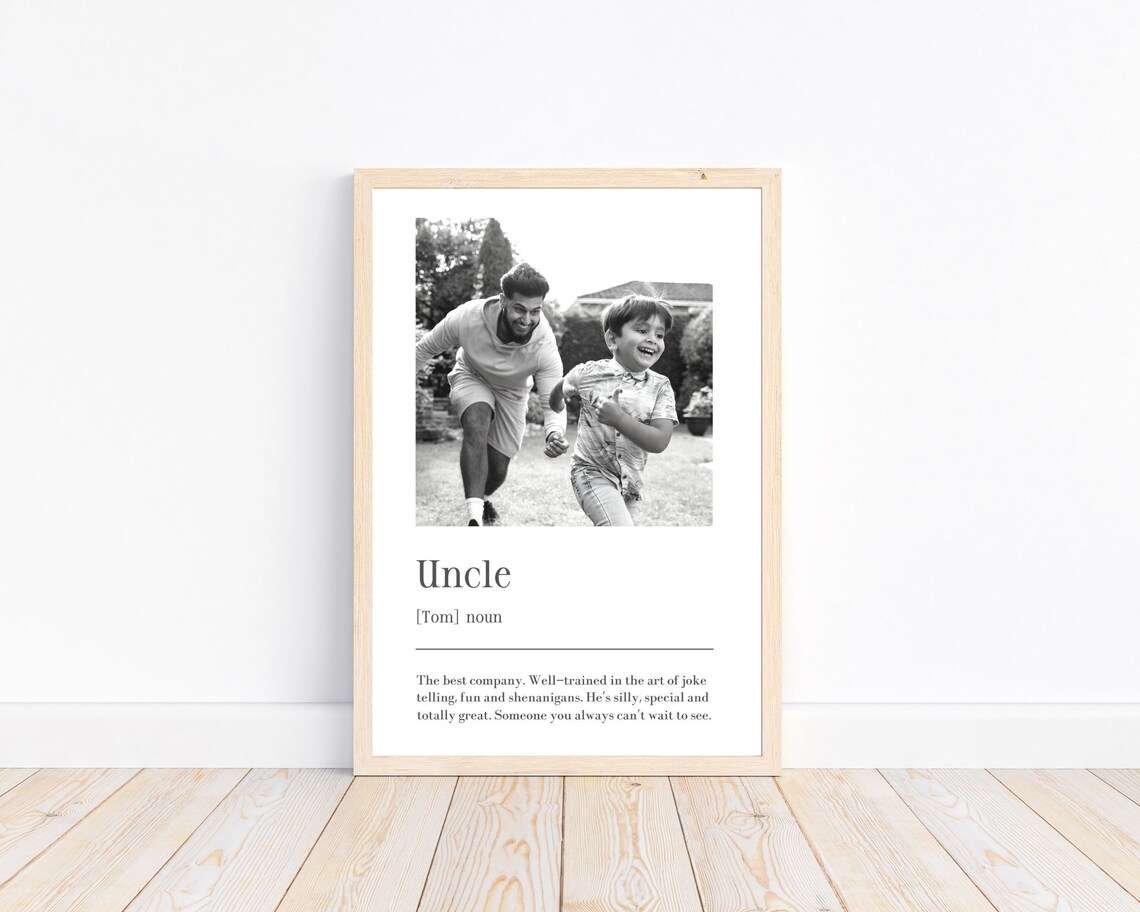 Personalised Uncle Definition Art Print, Gift For Uncle - Image 2