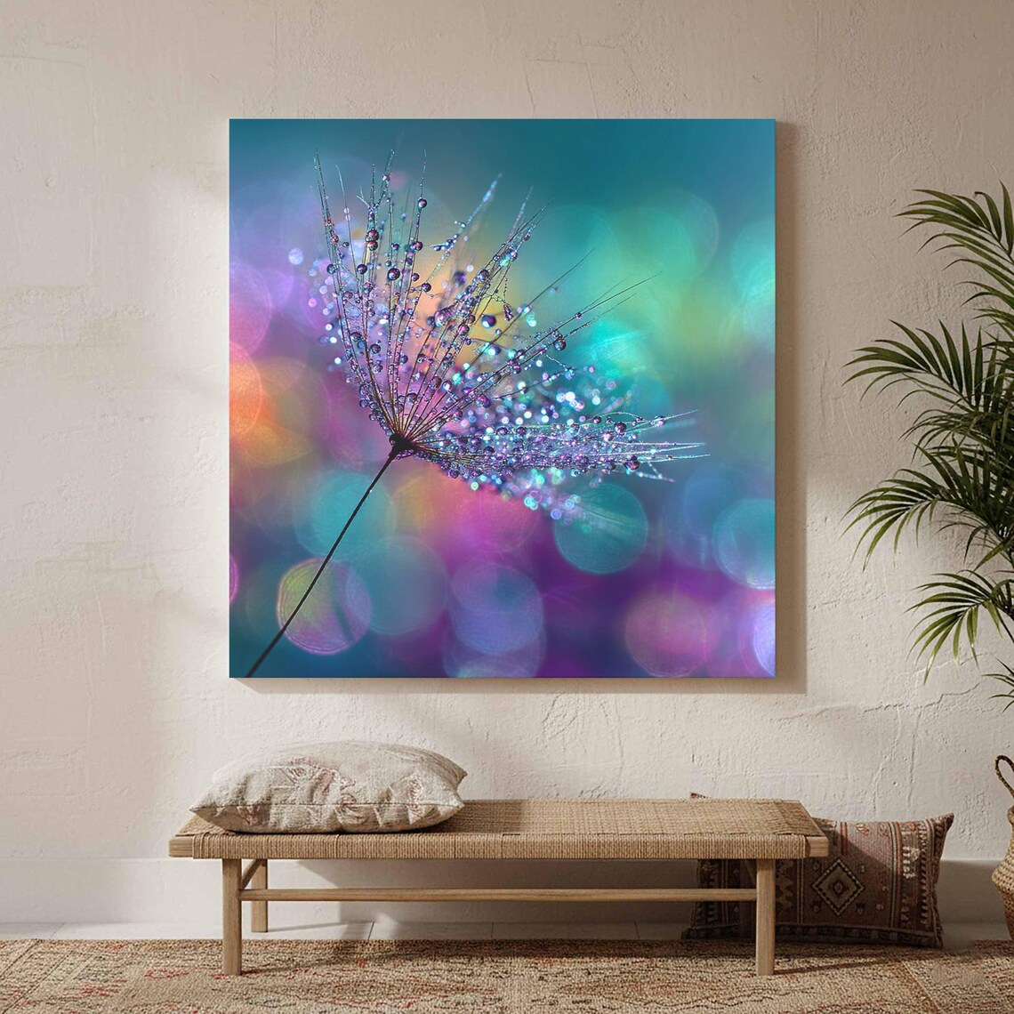 Dandelion Seed Abstract Macro Nature Art Print