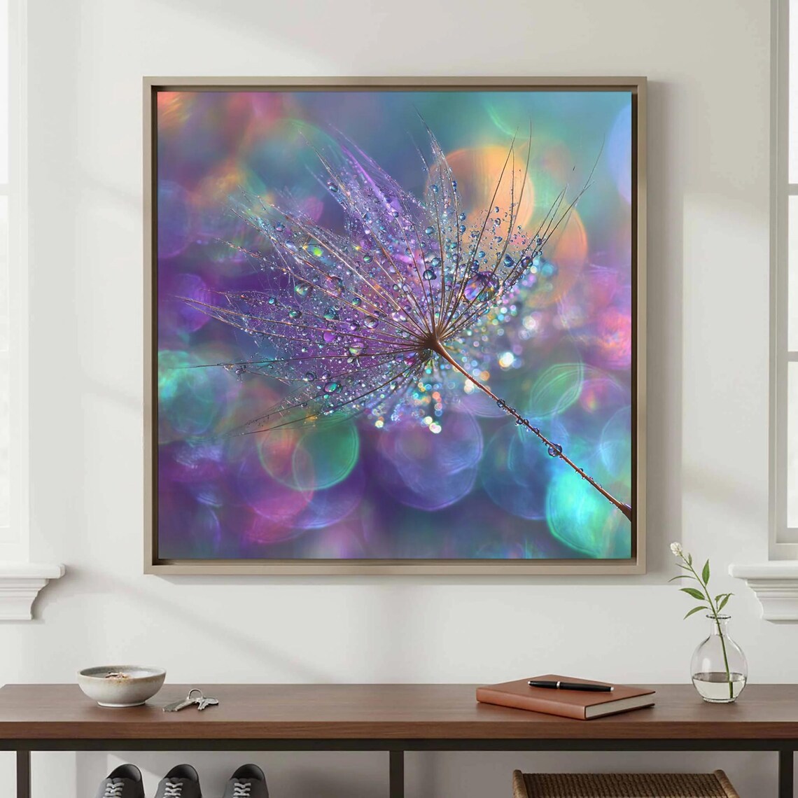 Dandelion Seed Canvas Print Abstract Macro Nature Wall Art