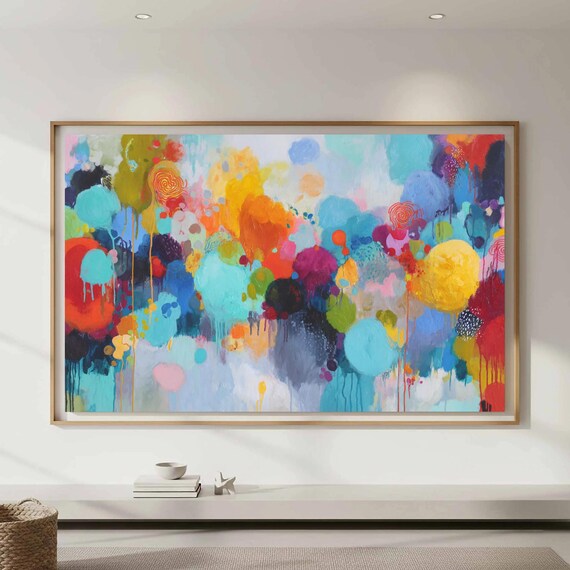 Abstract Colorful Canvas Wall Art Modern Vibrant Print