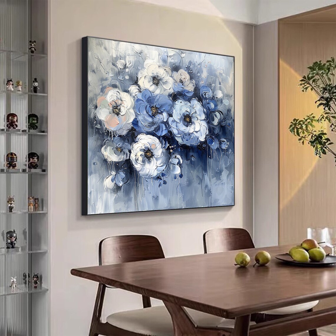 Large Abstract Flower Oil Painting On Wall Art Original White Floral Wall Art Custom Painting Fashion Living Room Decor Handmade Gift - Image 6