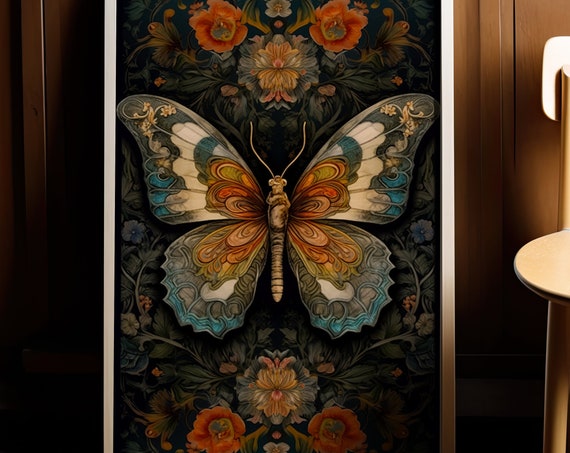 Stunning Butterfly Wall Art Print Vibrant Handcrafted Nature Inspired Decor For Home Office