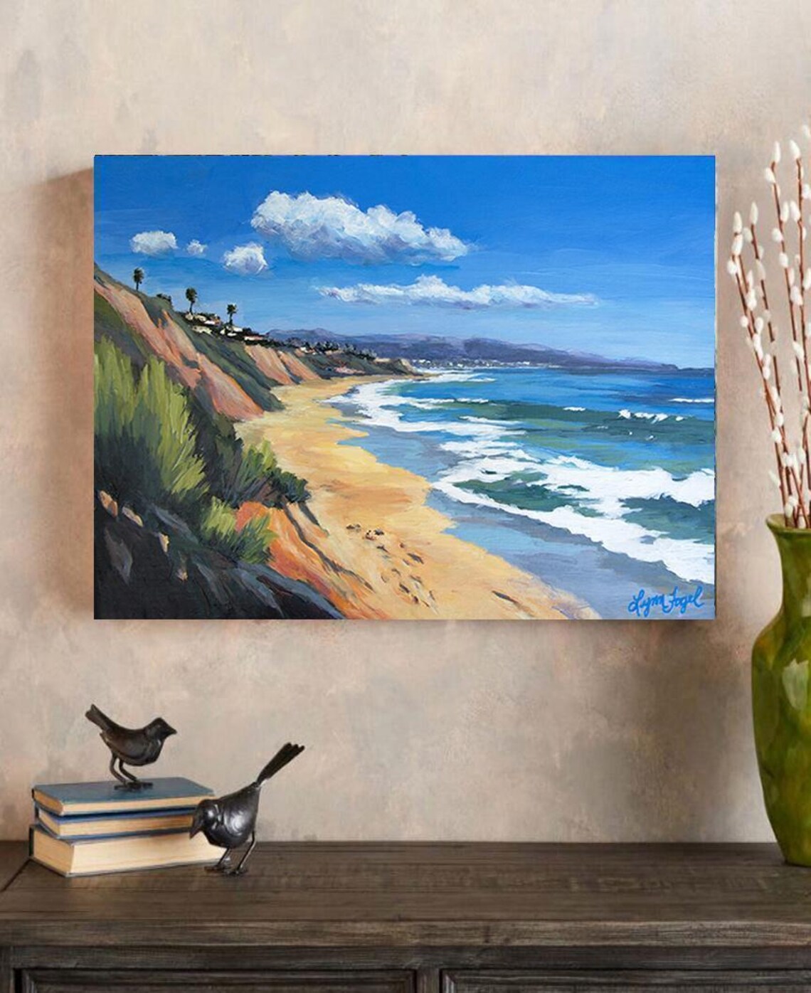 Santa Barbara Ocean Bluffs Waves Beach View California Poster - Image 5