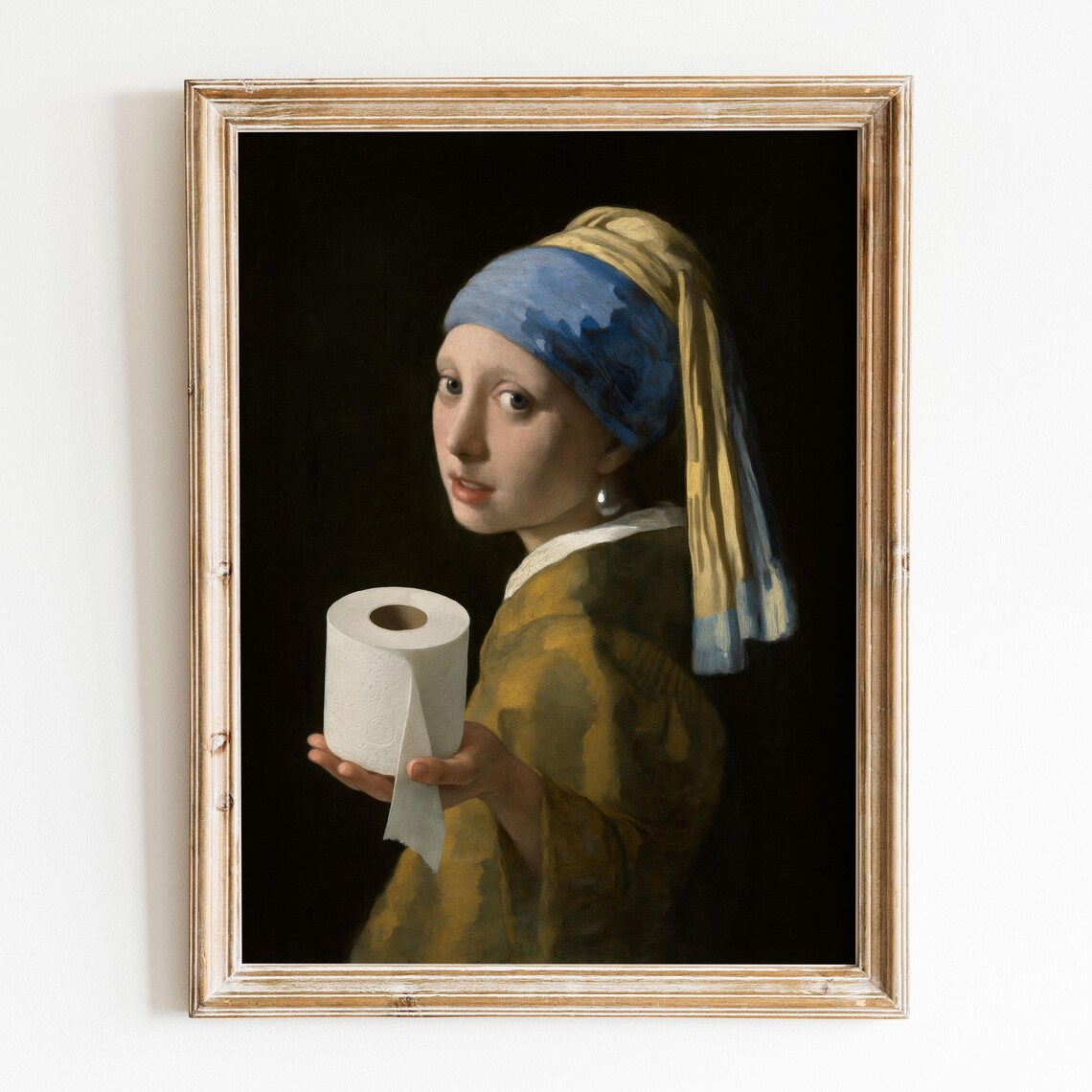 Funny Bathroom Vintage Meme Art Print, Midcentury