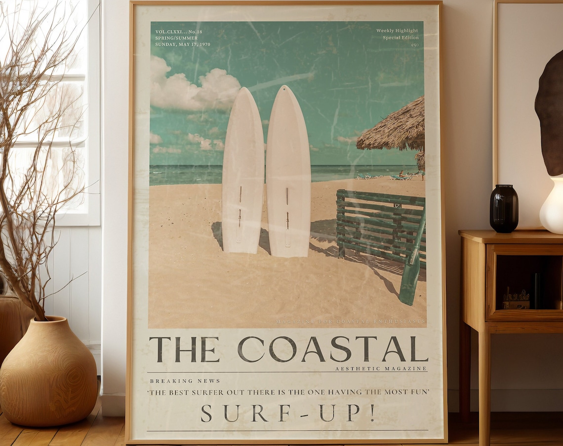 Coastal Life Surf Up Vintage Surf Magazine Cover