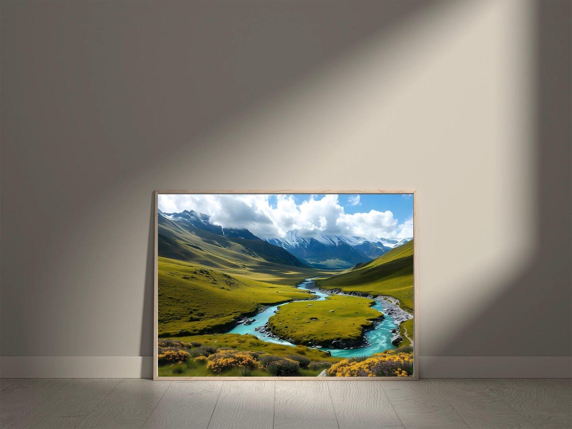 Stunning Mountain Valley River Landscape Wall Art Nature Photography Print Beautiful Scenic View Picture Home Decor Gift - Image 5
