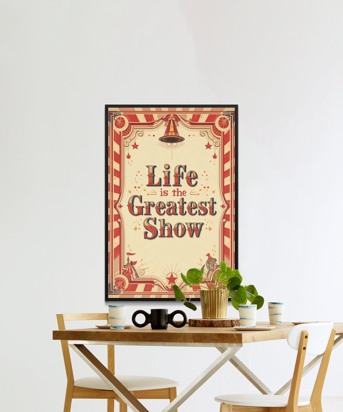 Life Is the Greatest Show Vintage Circus Typography Carnival Quote Poster - Image 2