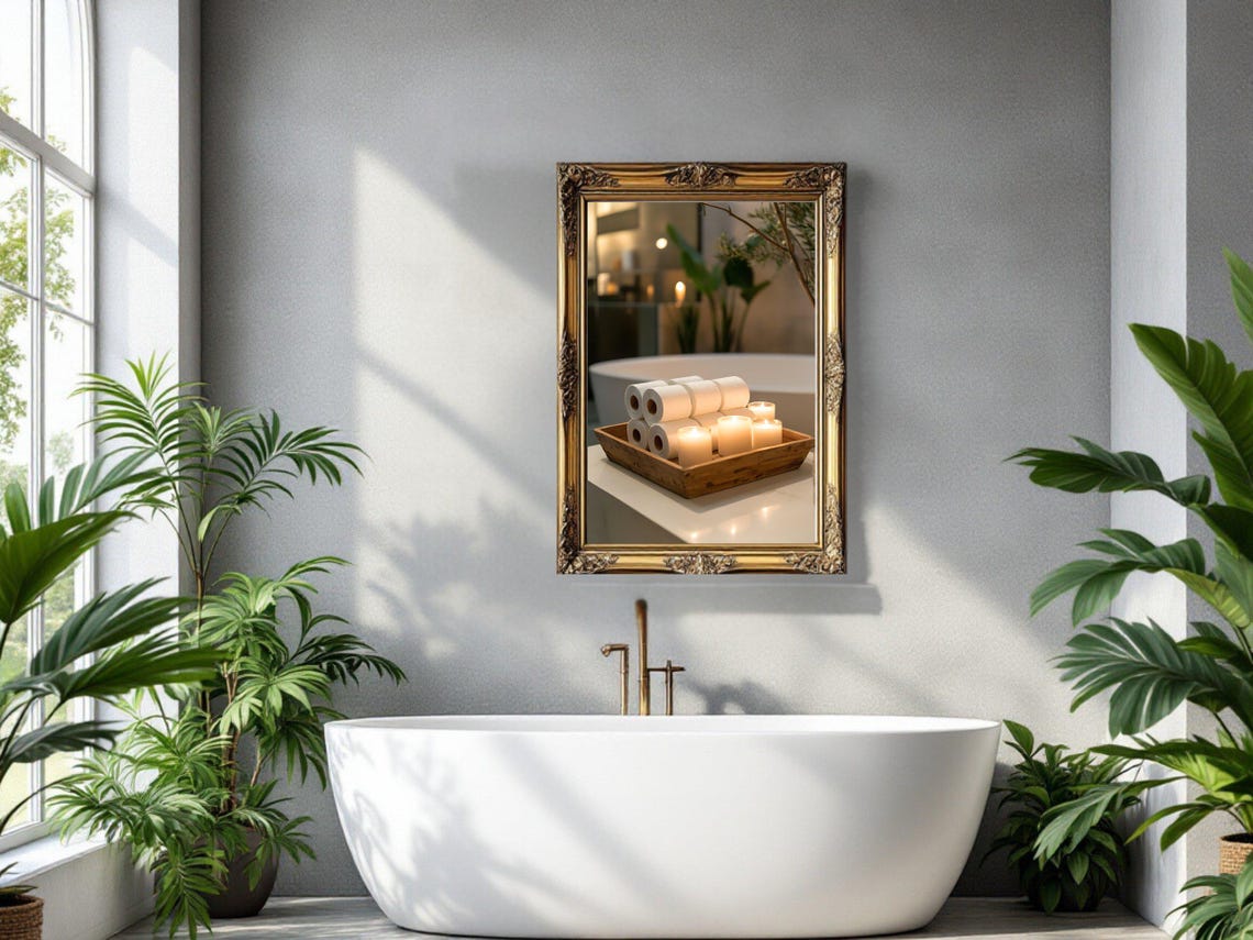 Bathroom Wall Art Modern Bathroom Decor Spa Bathroom Print Candle And Toilet Paper Art Relaxing Home Decor Zen Bathroom Art - Image 3