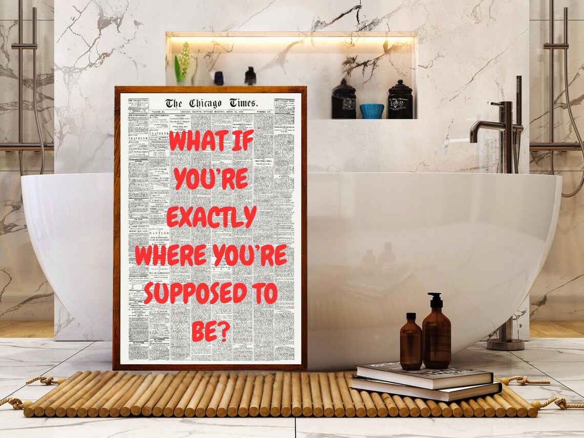 Inspirational Retro Newspaper Wall Art Unique Motivational Wall Decor Vintage Newspaper Art Red Lettering Print Historical Theme - Image 4