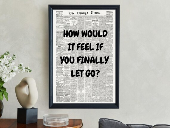 Vintage Newspaper Print Wall Art Motivational Quote Poster Black And White Typography Inspirational Home Decor Office Decor