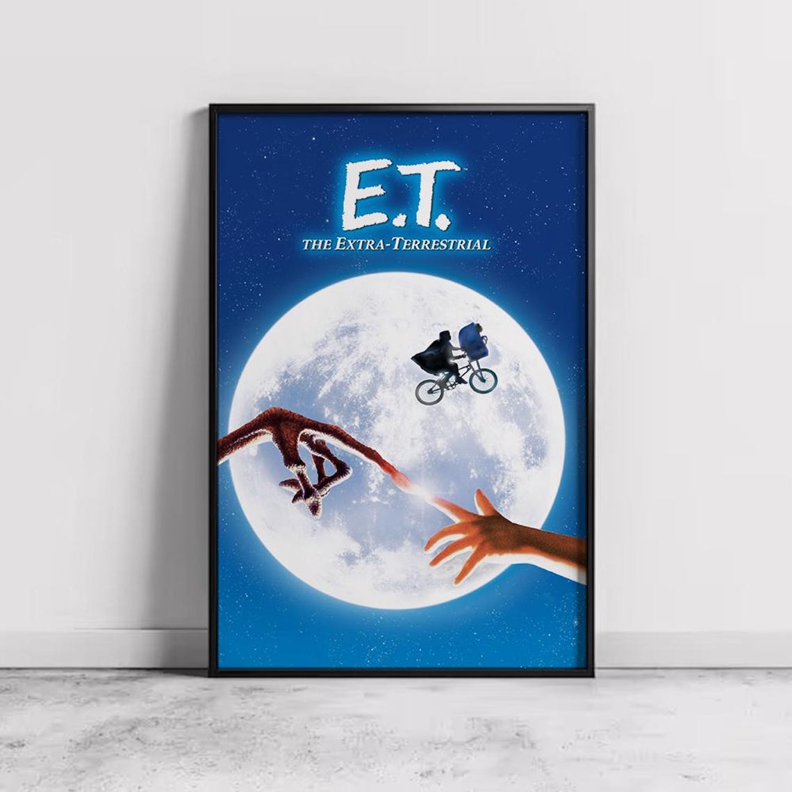 E T The Extra Terrestrial Moon Bicycle Finger Touch Movie Poster