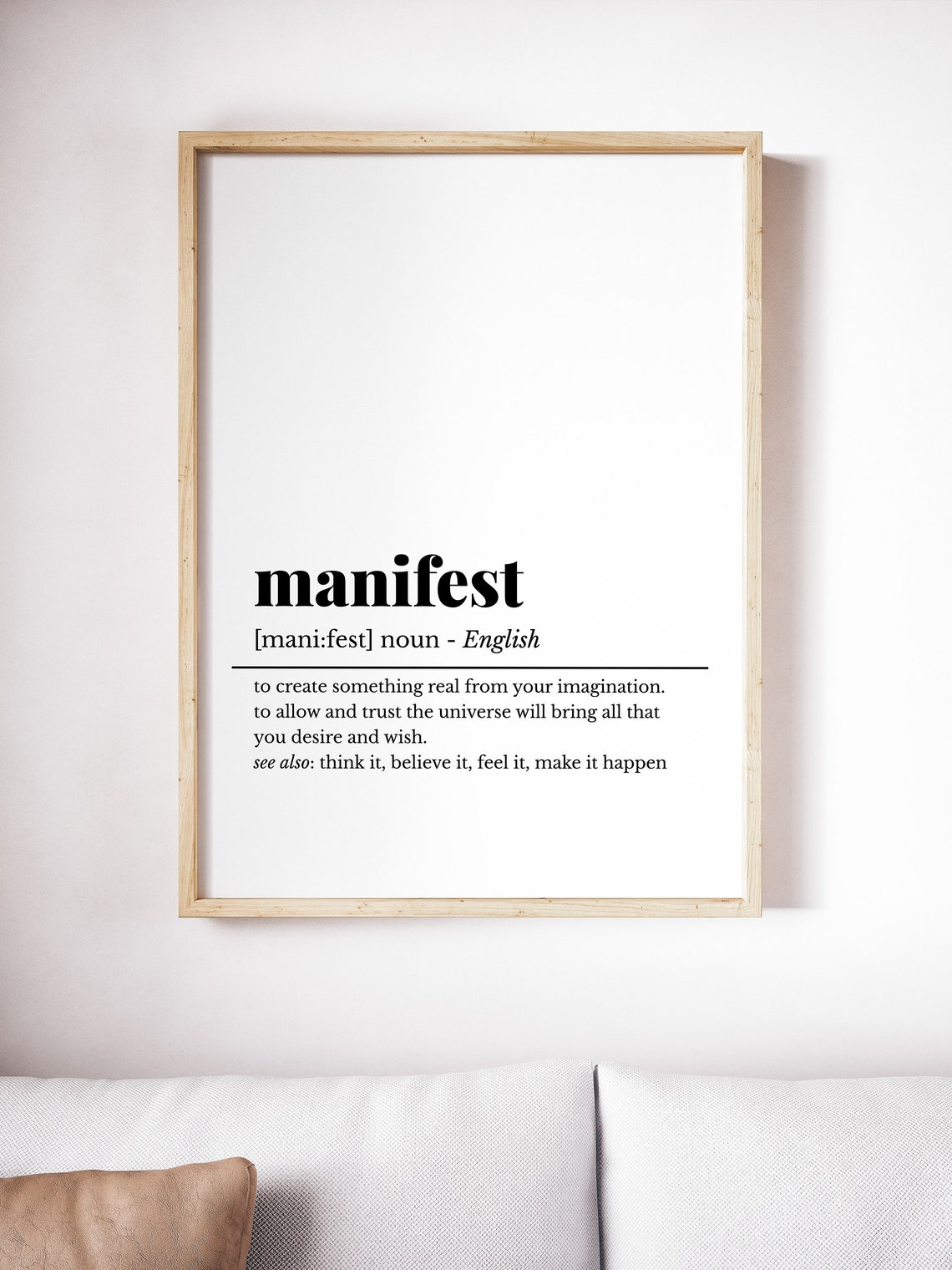 Manifest Definition Poster Spiritual Manifestation Wall Decor - Image 5