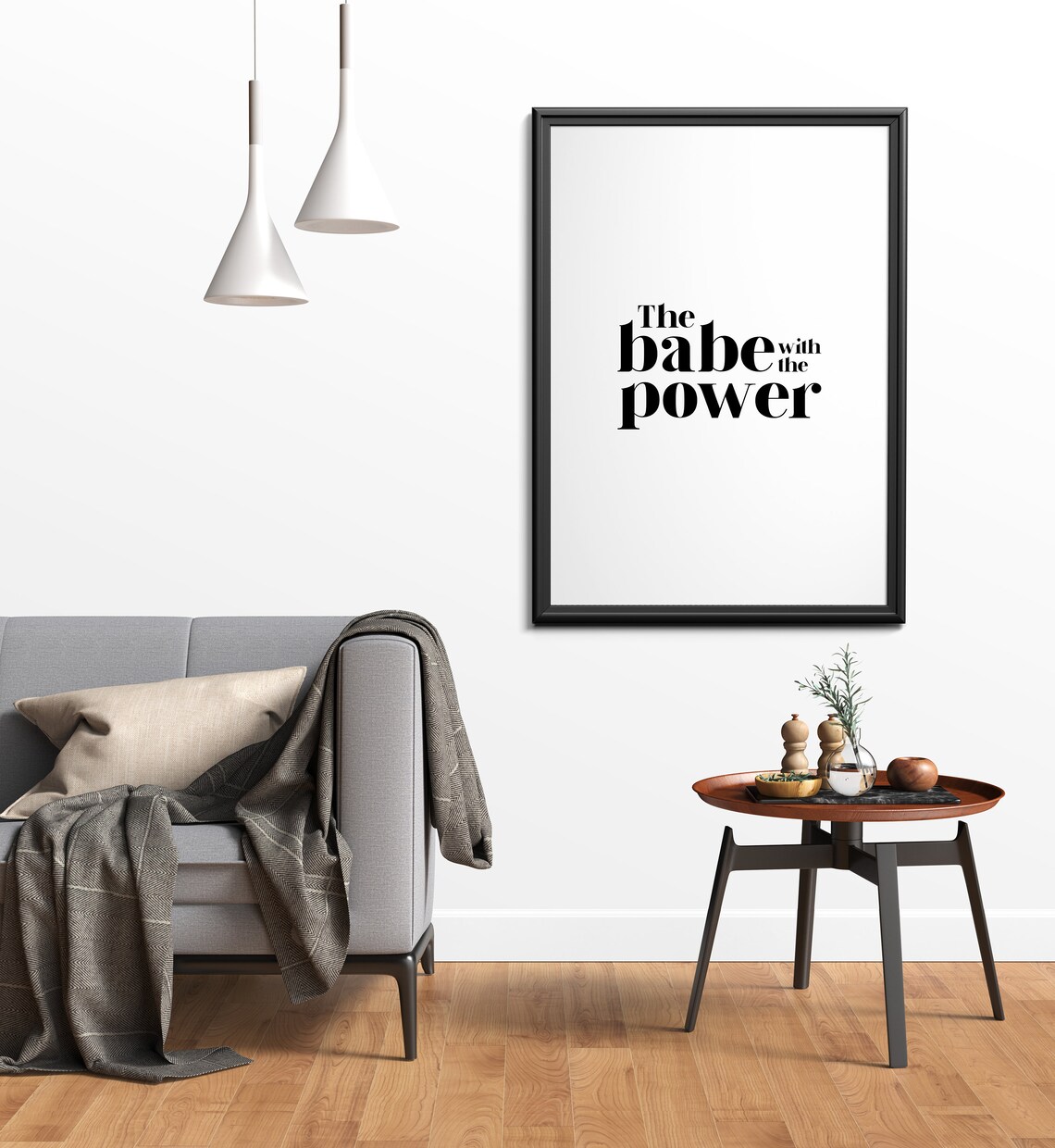 The Babe With The Power Feminist Girl Boss Motivational Poster - Image 3